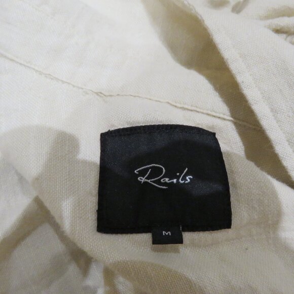 RAILS Wyatt 100% Cotton Gauzy Shirt in Hummus Minimalist - Men's Size M - Picture 15 of 15